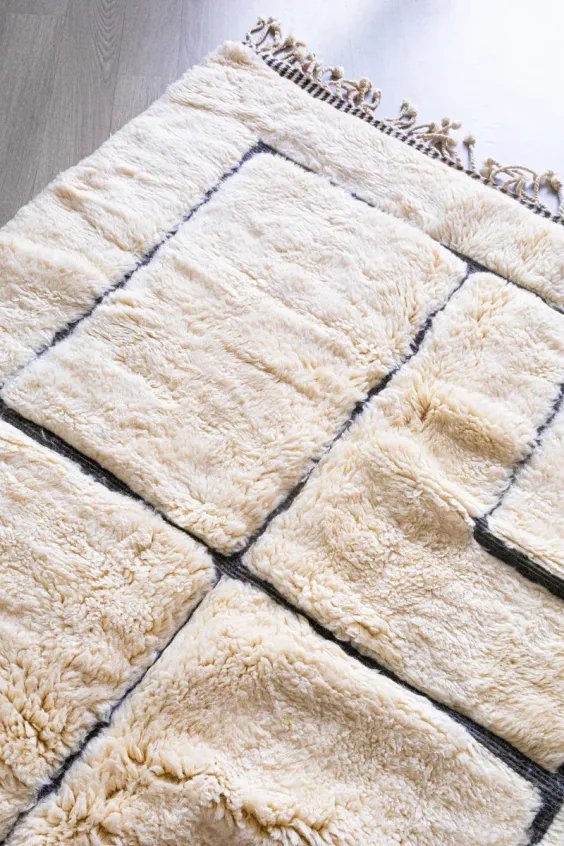 Tapis berbère beige Labyrinthe