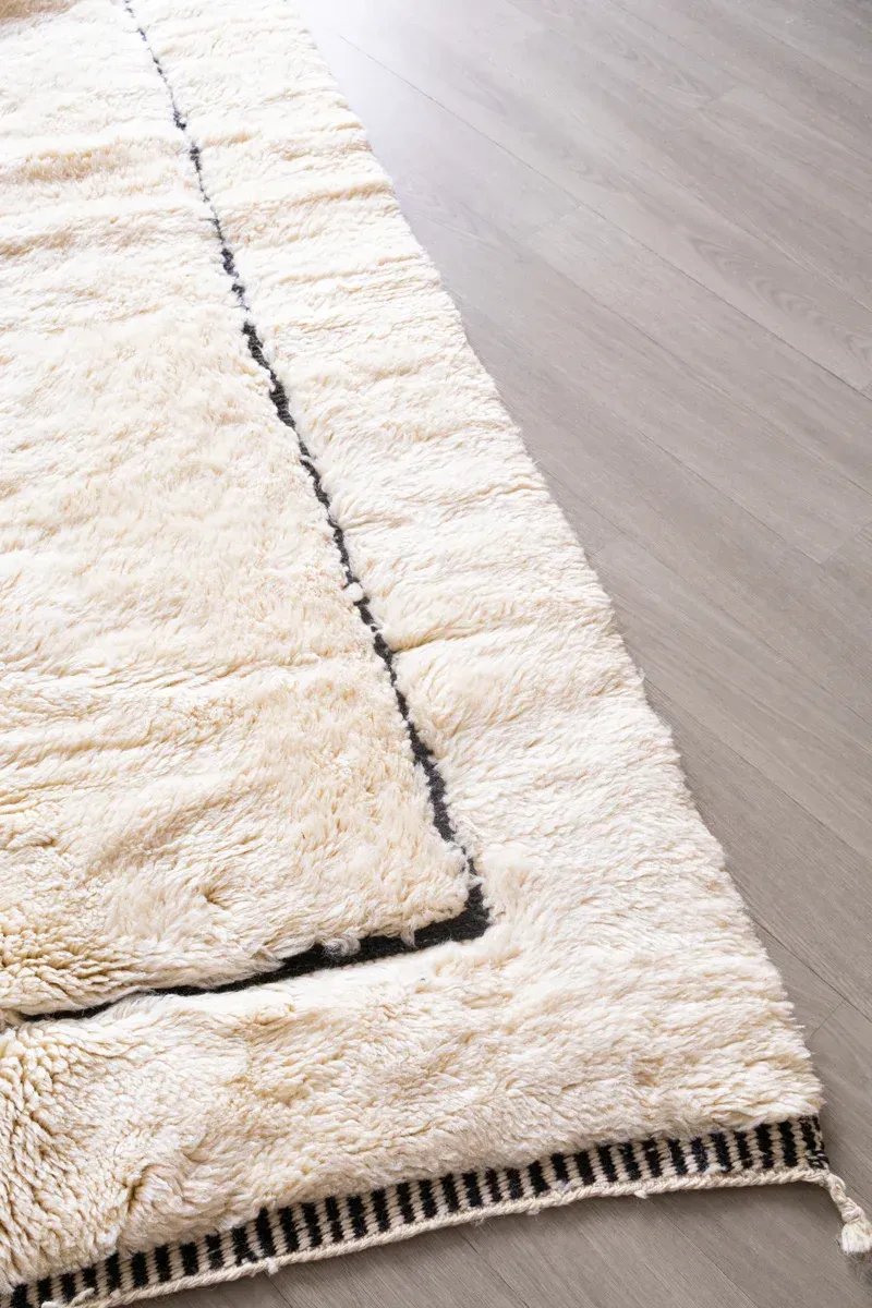 Tapis berbère beige Labyrinthe