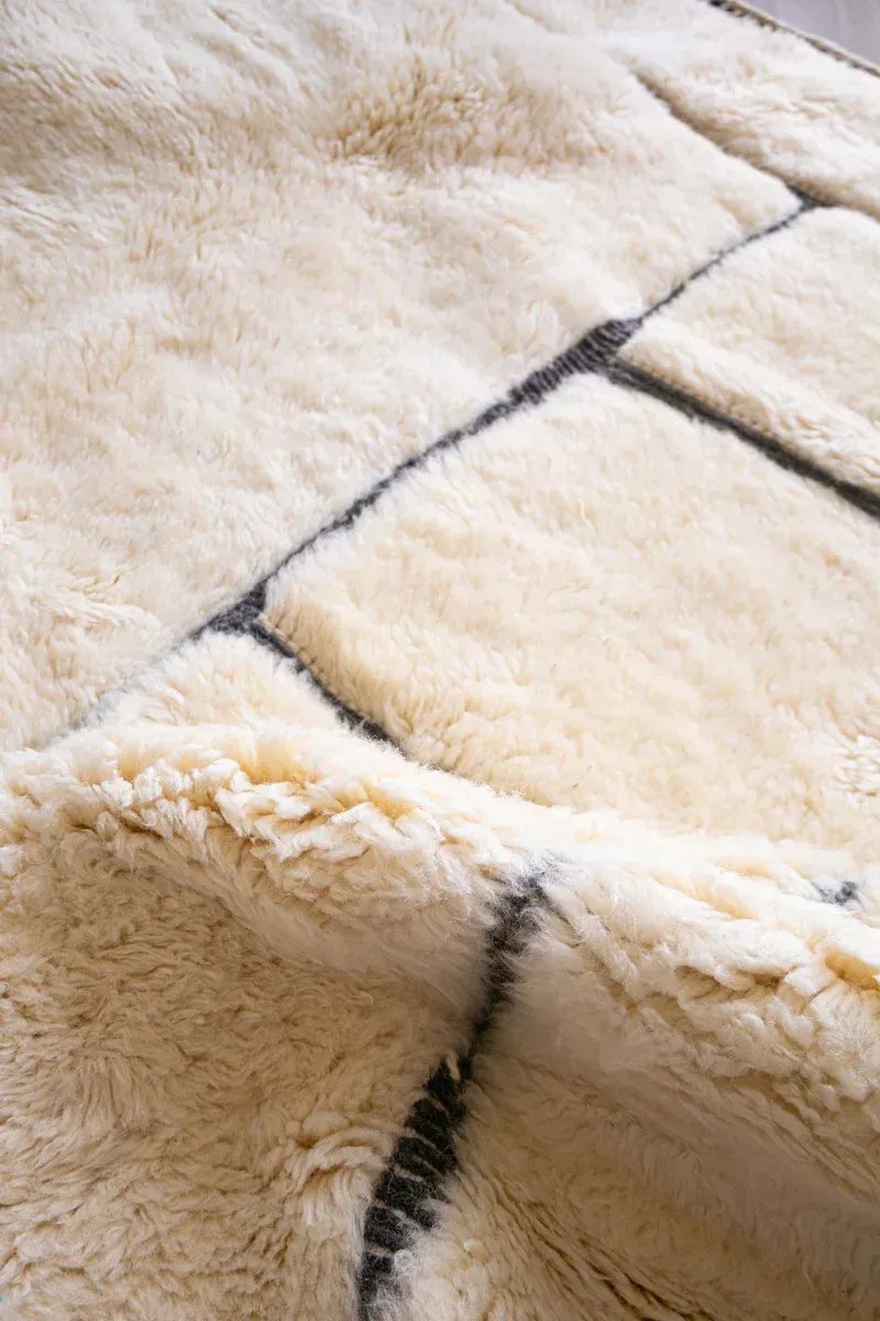 Tapis berbère beige Labyrinthe