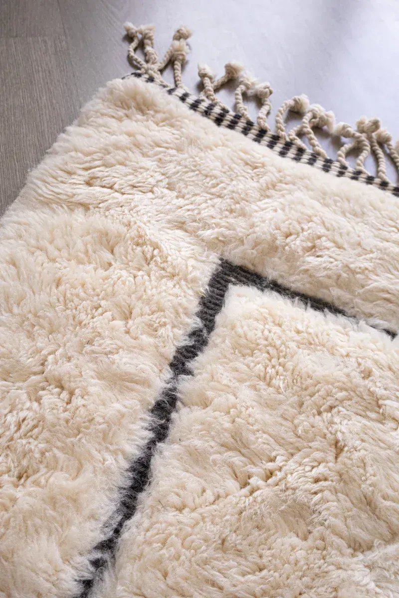 Tapis berbère beige Labyrinthe