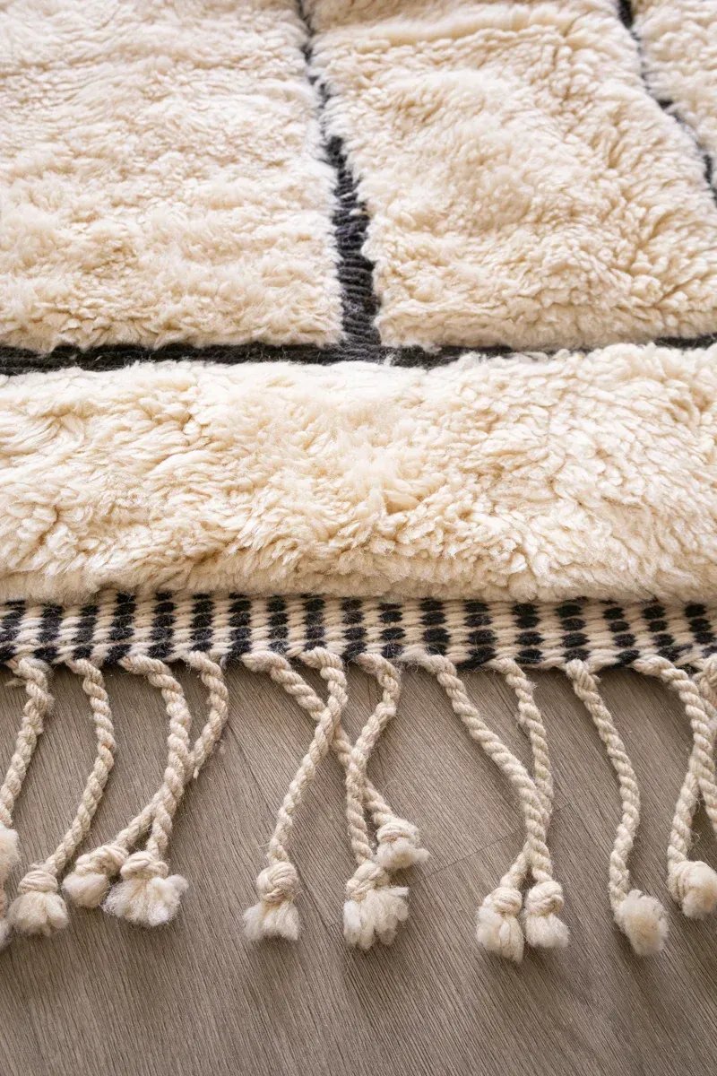 Tapis berbère beige Labyrinthe