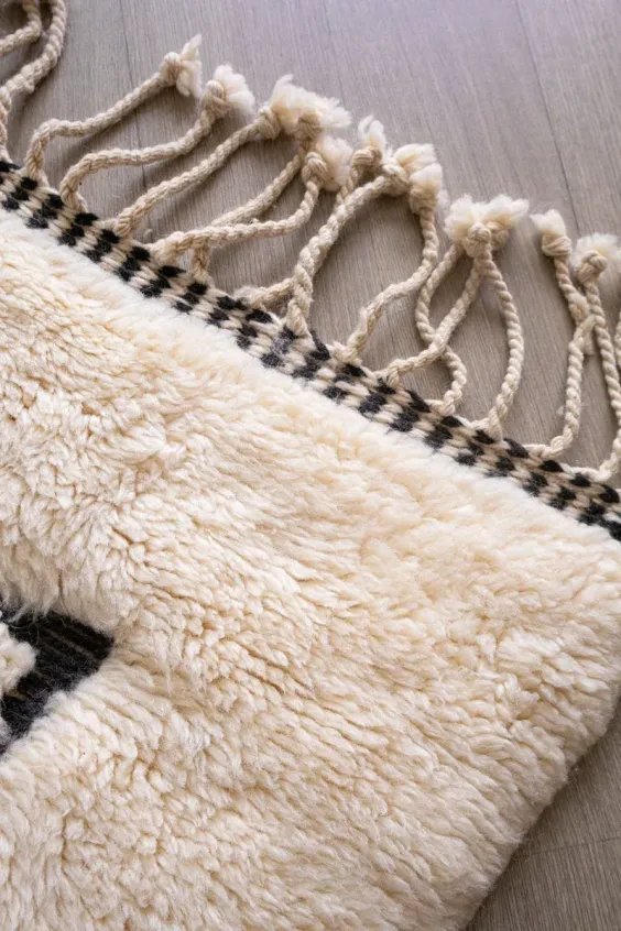 Tapis berbère beige Labyrinthe