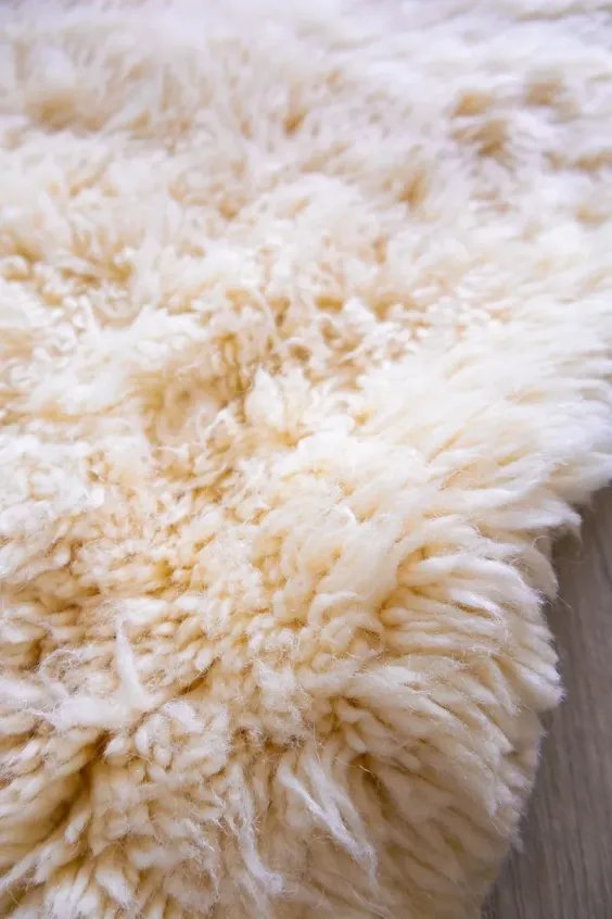 Tapis Beni Ouarain Blanc Uni Laine Naturelle – Mont Blanc | Taknaj