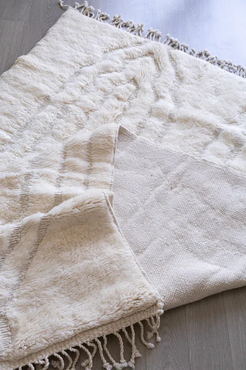 Grand Tapis Berbère Beige – Taj Mahal Mrirt Luxe | Taknaj
