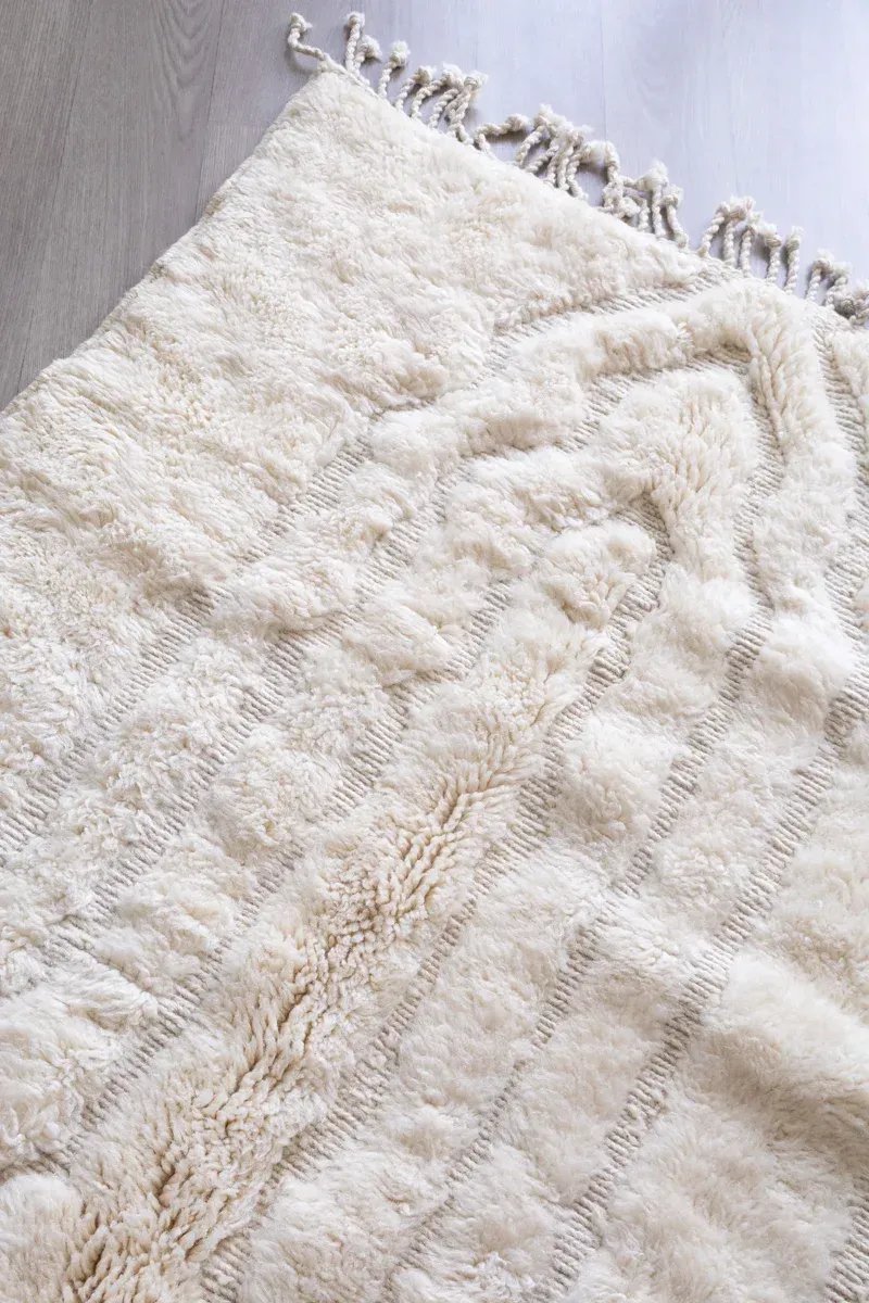 Grand Tapis Berbère Beige – Taj Mahal Mrirt Luxe | Taknaj