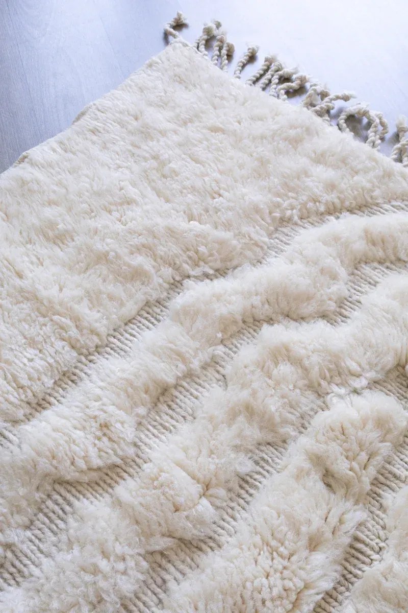 Grand Tapis Berbère Beige – Taj Mahal Mrirt Luxe | Taknaj
