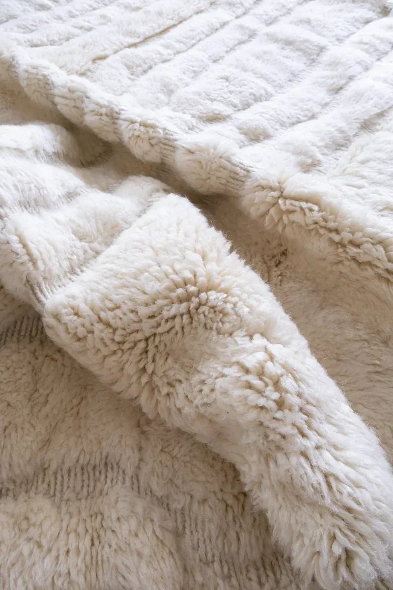 Grand Tapis Berbère Beige – Taj Mahal Mrirt Luxe | Taknaj