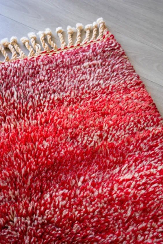 Tapis Mrirt Rouge Vif Couleur Intense & Passion – Volcano | Taknaj