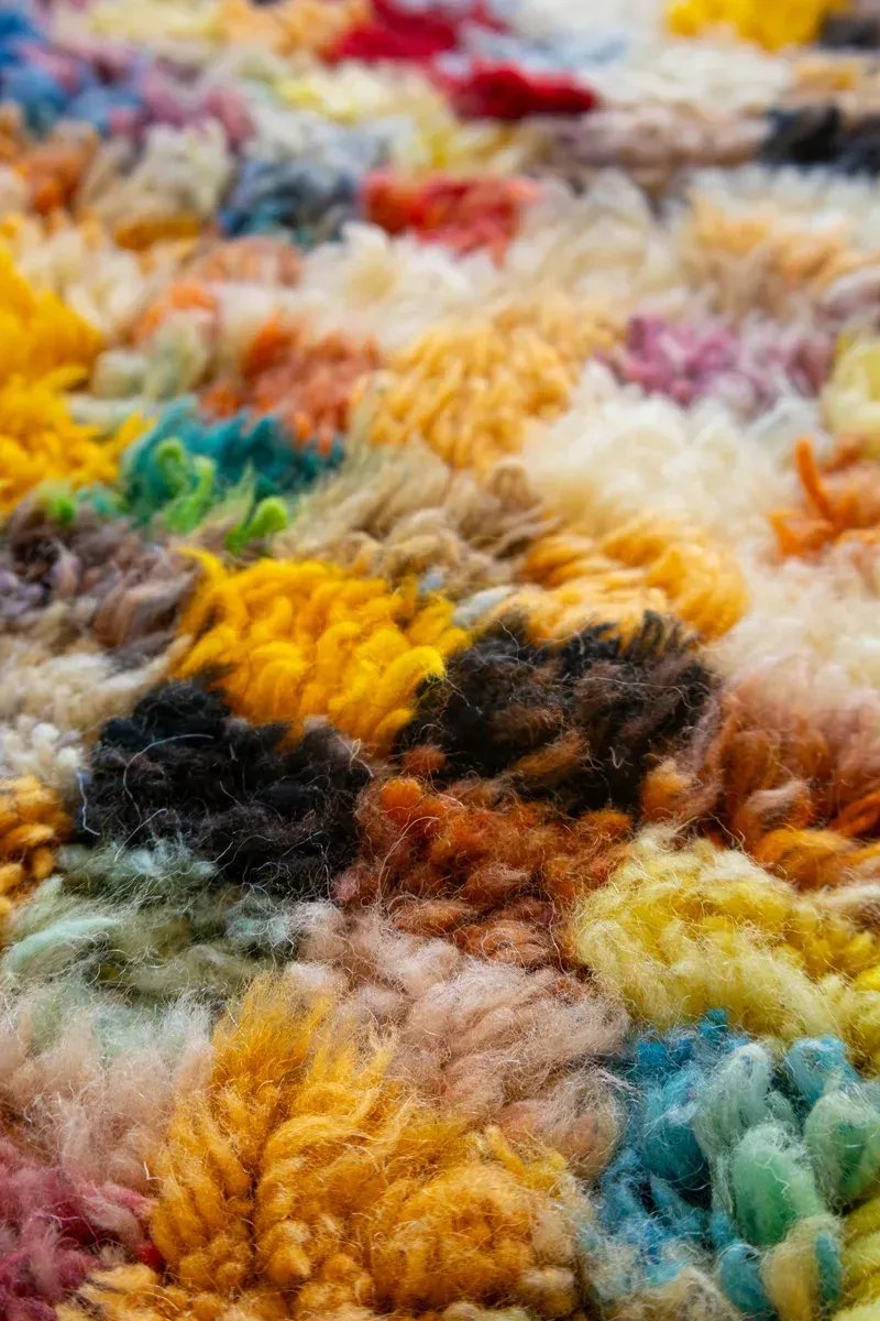 Tapis Pixel – Berbère Azilal Multicolore Fait Main | Taknaj