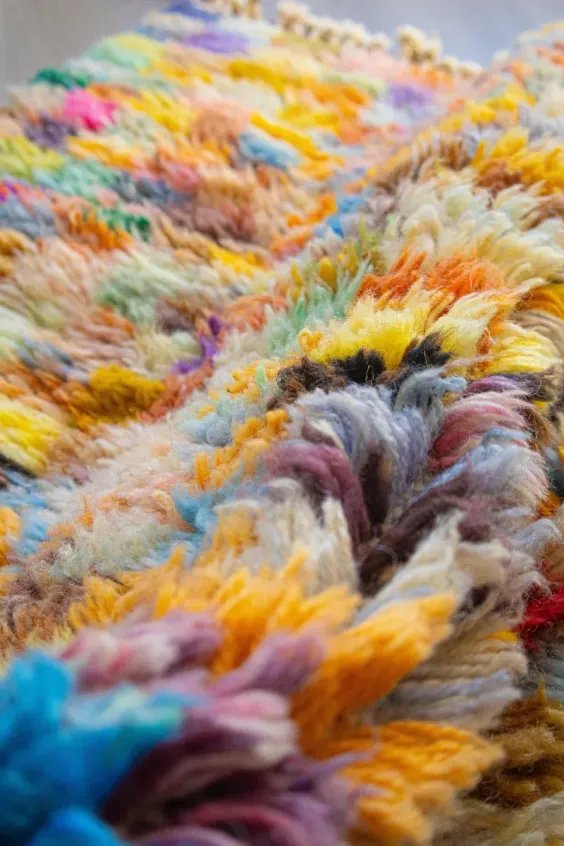 Tapis Pixel – Berbère Azilal Multicolore Fait Main | Taknaj