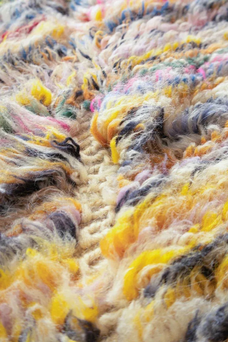 Tapis Mrirt Laine Soyeuse Design Épuré – Horizon | Taknaj