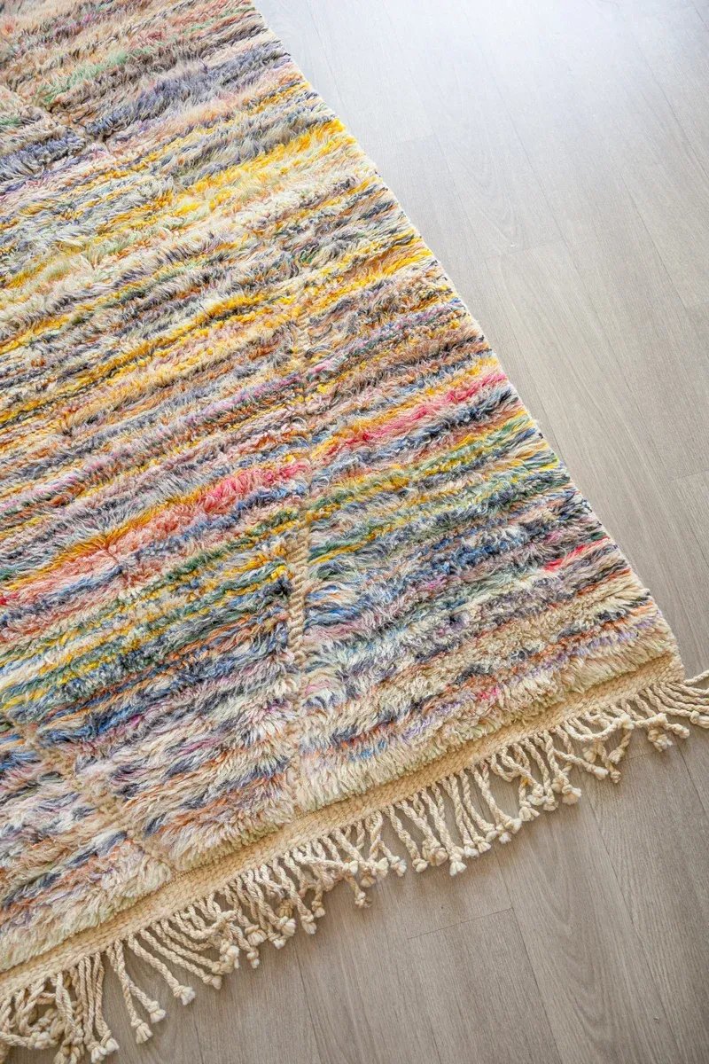 Tapis Mrirt Laine Soyeuse Design Épuré – Horizon | Taknaj