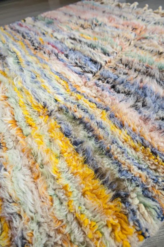 Tapis Mrirt Laine Soyeuse Design Épuré – Horizon | Taknaj