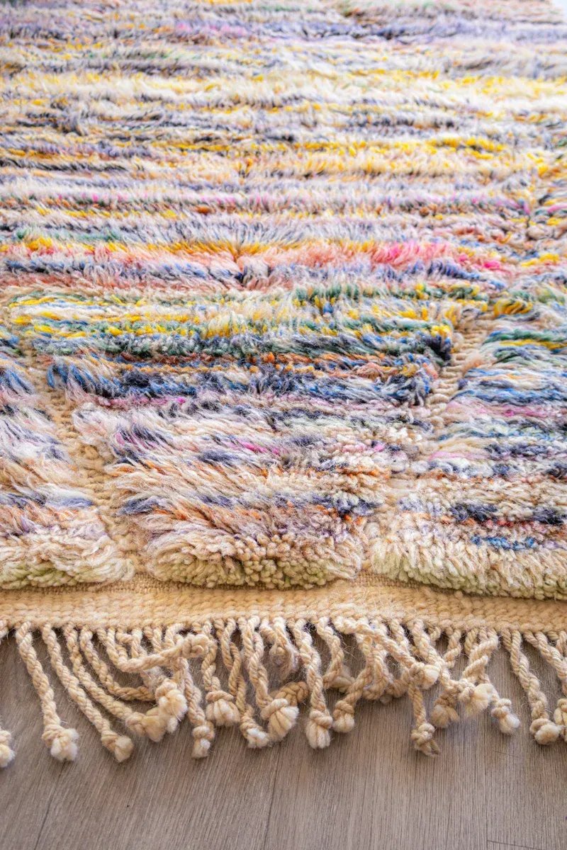 Tapis Mrirt Laine Soyeuse Design Épuré – Horizon | Taknaj