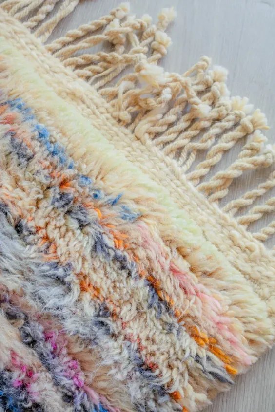 Tapis Mrirt Laine Soyeuse Design Épuré – Horizon | Taknaj