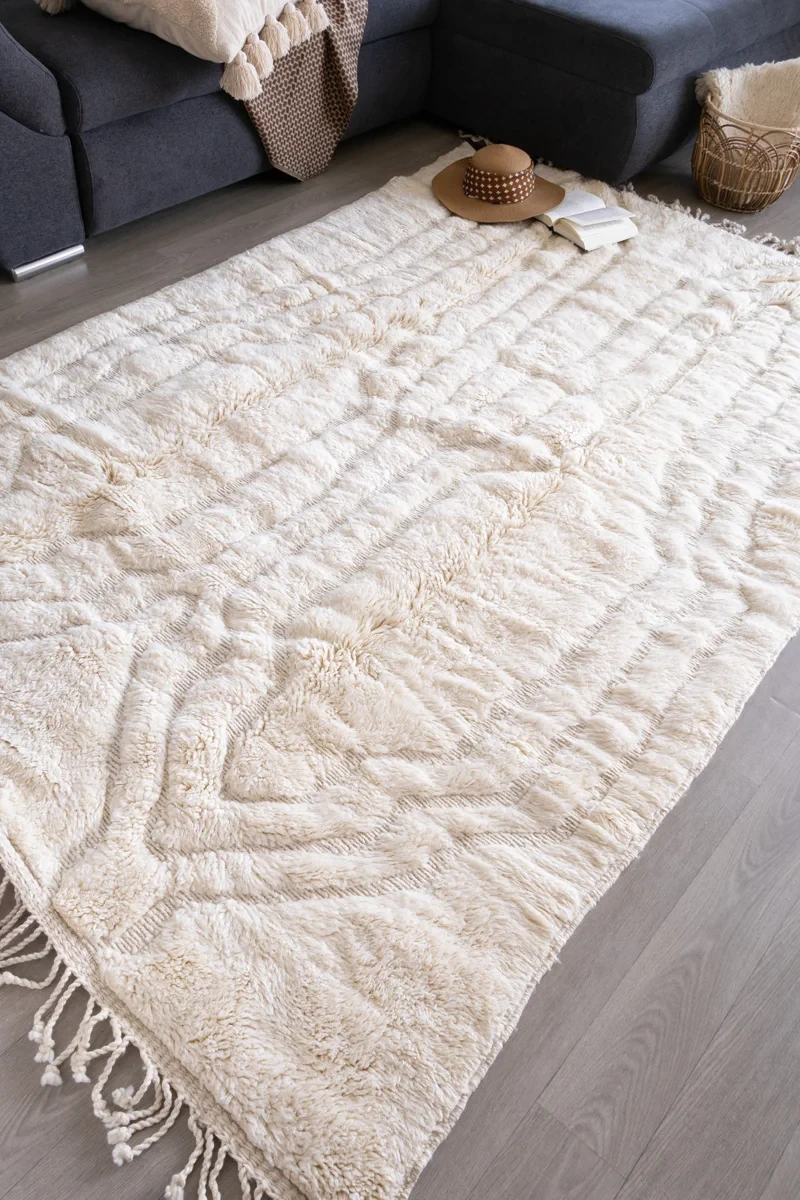 Großer Mrirt Sandbeige Teppich – Taj Mahal — TAKNAJ